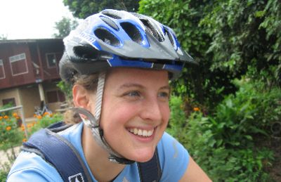 Bea Bowen Cycling on the  tour with redspokes