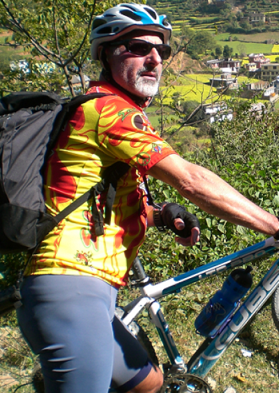 Piero Tassinari Cycling on the  tour with redspokes