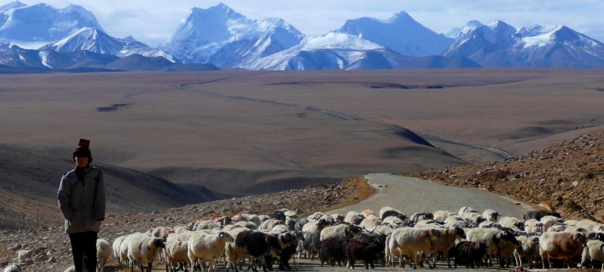 Road block in Tibet