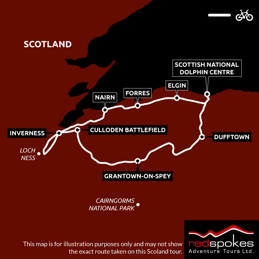 Example route for this Self-Guided cycling holiday