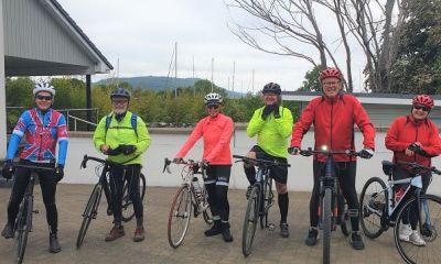 John Granger Cycling on the  tour with redspokes