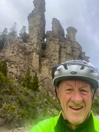 Alastair Locke Cycling on the  tour with redspokes