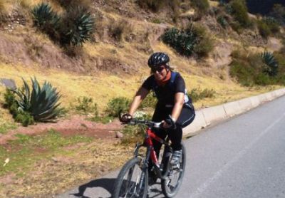 Diane Davis Cycling on the  tour with redspokes