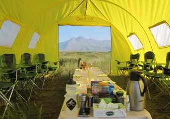 Breakfast at camp