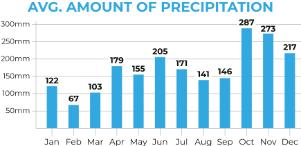 Sri Lanka Average Precipitation Chart